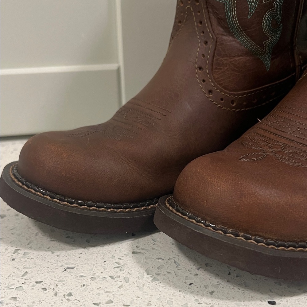 JUSTIN "Gypsy" Boots Women's Leather Cowgirl Embroidered Size 7.5B - Picture 2 of 16